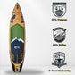 Athabasca 11' Green Inflatable Paddle board (Hybrid Carbon Paddle + Bag with Wheels) - The Wild Tribe