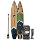 Athabasca S 12'6 Green Inflatable Paddle board (Hybrid Carbon Paddle + Bag with Wheels) - The Wild Tribe