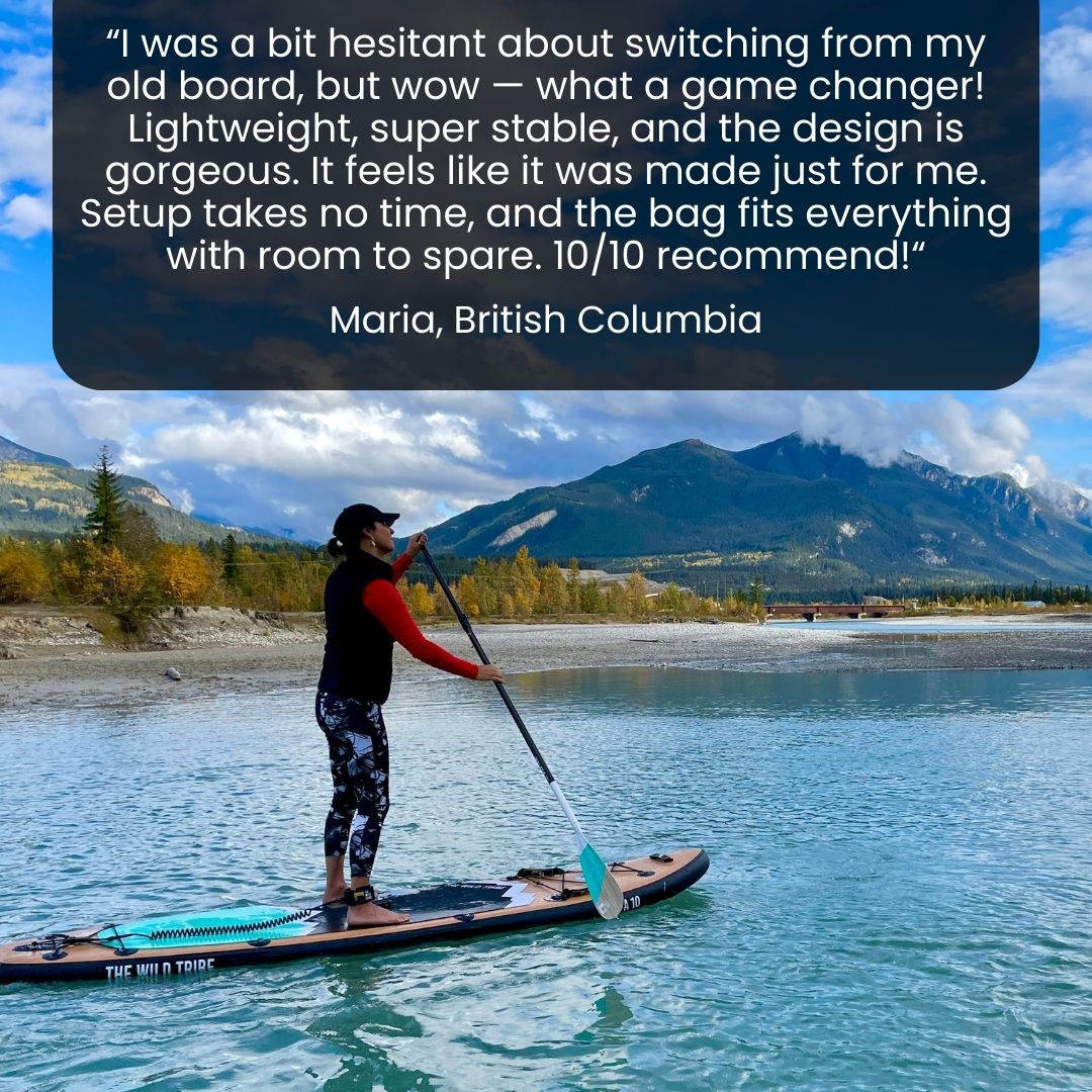 Columbia S 12'6 Blue Inflatable Paddle board (Hybrid Carbon Paddle + Bag with Wheels) - The Wild Tribe
